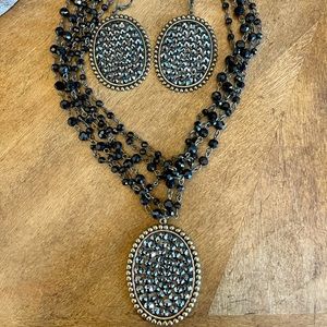 Pink Panache Earrings and Necklace Set